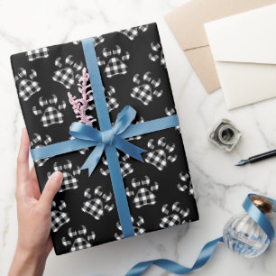 Regalo Impresiones De Papel De Búfalo En Papel En Negro