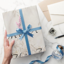 Regalo Iniciales de Boda de encaje bordado envolver papel