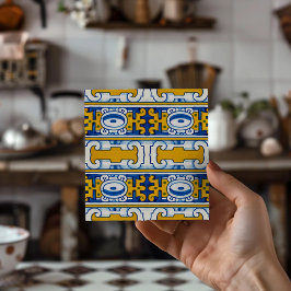 Regalo inspirado en el Mediterráneo Azulejo tradic