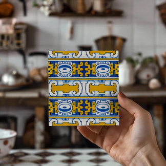 Regalo inspirado en el Mediterráneo Azulejo tradic
