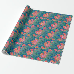 Regalo Jardín del papel de embalaje del arte del fractal
