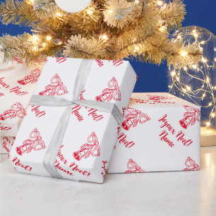 Regalo Joyeux Noël Papel de envoltura de navidad francesa