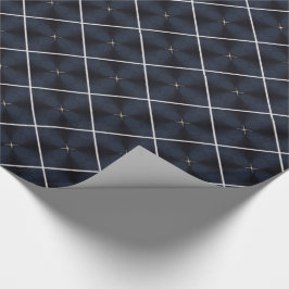 Regalo Juego de papel de envolvimiento de lujo azul y bla