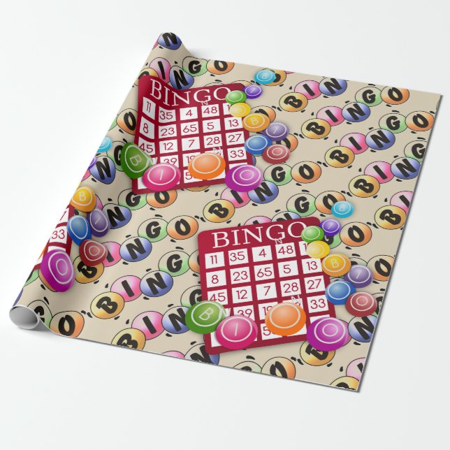 Regalo Juguemos papel de ajuste de bingo (Desenrollado)