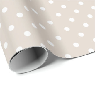 Regalo Khaki ligero | Papel de ajuste de puntos de polka 