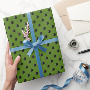 Regalo Ladybug-Dots-Green - Papel de ajuste