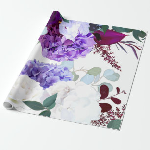 Regalo Lavanda de papel de 60 libras Hibiscus on Whit