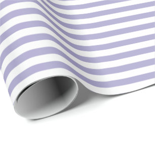 Regalo Lavanda  Papel de ajuste de franjas blancas