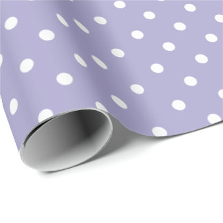 Regalo Lavanda | Papel de ajuste de puntos de polka blanc