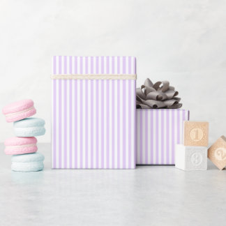 Regalo Lavanda y papel de envolvimiento de rayas blancas