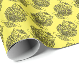 Regalo Lechuza (amarillo) - Papel de envolver