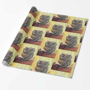 Regalo Lechuza de 30 pulgadas x 6 pies de papel de ajuste