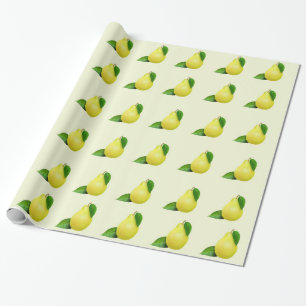 Regalo Lemones sobre papel de envolver amarillo