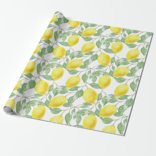 Regalo Lemones y hojas Diseño Papel de ajuste