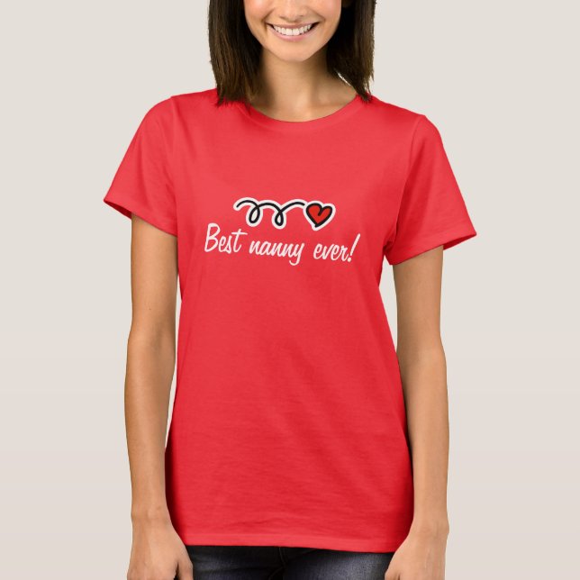 Regalo lindo de la camiseta para la niñera o la (Anverso)