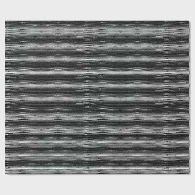 Regalo Líneas de rasguño blancos y negros papel de (Superficie plana)