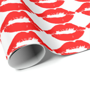 REGALO LIPS ROJO BESÓ PAPEL DE RAPAS ROMÁNTICAS