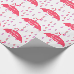 Regalo Lluvia rosa Personalizado Papel de envolvimiento d