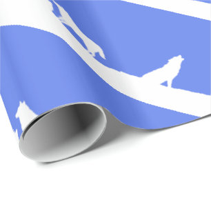 Regalo Lobos con papel de envolver la nieve