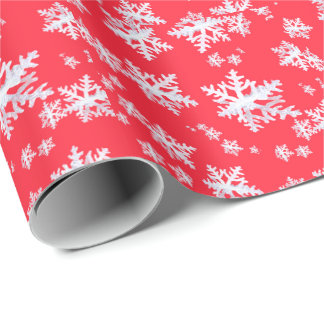 Regalo Los copos de nieve glosan el papel de embalaje