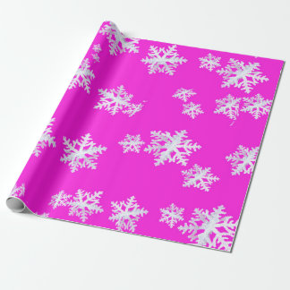 Regalo Los copos de nieve glosan el papel de embalaje