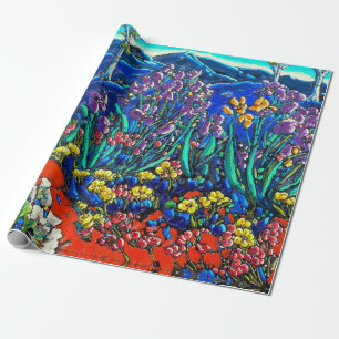 Regalo Los iris del papel de embalaje de Van Gogh