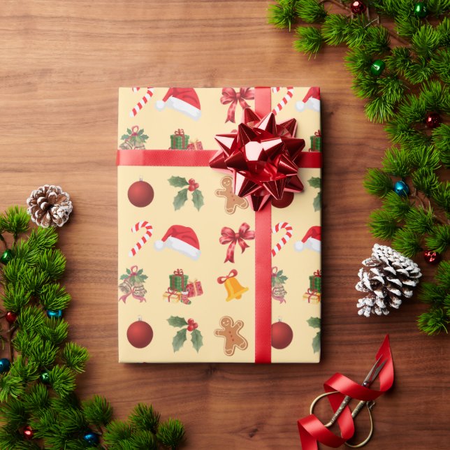 Regalo Los Navidades clásicos deslucen papel de ajuste (Regalo de vacaciones)