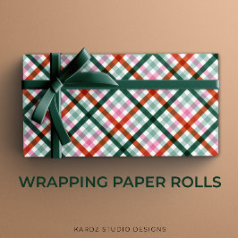 Regalo Los Navidades modernos de Gingham entregan papel d
