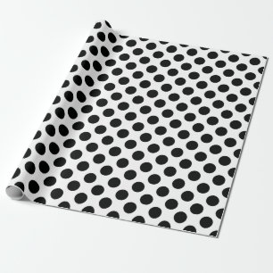 Regalo Los puntos del polka envueltos de papel en blanco 