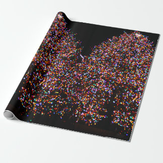 Regalo LUCES DE ÁRBOL DE NAVIDAD EN EL papel de envolvimi