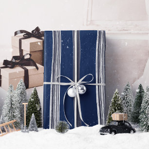 Regalo Lux Navidades franjas blancas en papel de envolvim