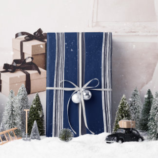 Regalo Lux Navidades franjas blancas en papel de envolvim