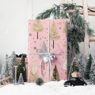 Regalo Lux Navidades Gold sobre papel de envolvimiento ro