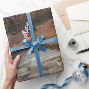 Regalo Madera falsa Papel de envoltura de patrón rústic