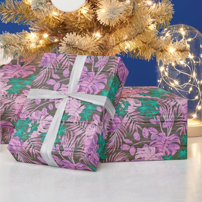 Regalo Madera floral Papel de envolver popular moderno (Vacaciones)