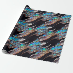 Regalo Magia Dragon escalas Papel de envolvimiento