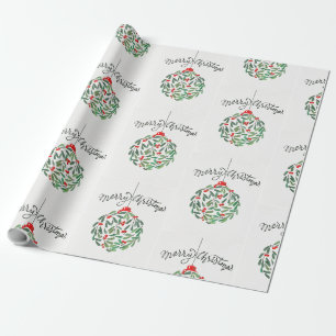 Regalo Magnífico y alegre papel de envoltura navideño