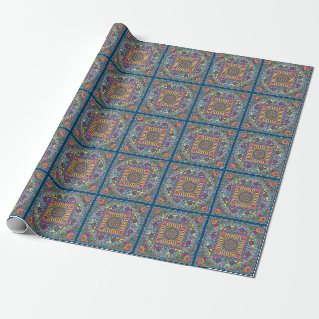 Regalo Mah Jongg Tiles Mandala Papel de ajuste (Desenrollado)
