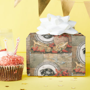 Regalo Maíz indio de la cesta del lagarto del papel de