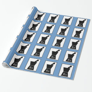 Regalo Maja y mortero del papel de envoltorio para