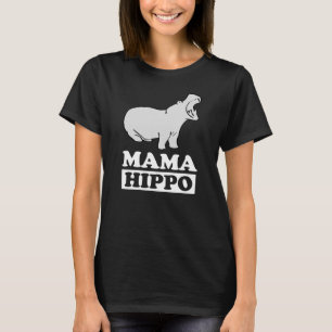 Regalo Mamá mamá de la camiseta animal Mama Hippo