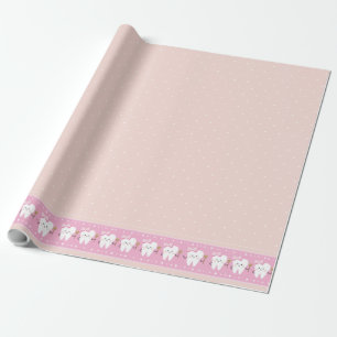 Regalo Mantel fiesta rosado del primer diente, papel de e