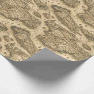 Regalo Mapa de fantasía Cartografía de papel de mano anti