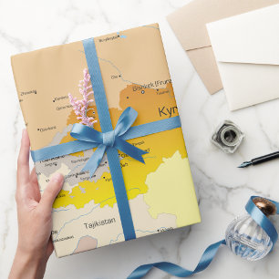 Regalo Mapa del papel de ajuste de Kirguistán
