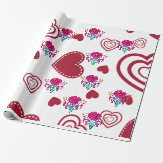 Regalo Marcas de esquí | Papel único de envolvimiento flo (Desenrollado)
