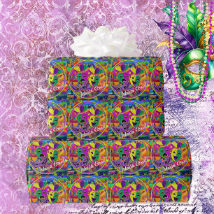 Regalo Mardi Gras Fiesta Bonitos cuentas Máscara Papel de