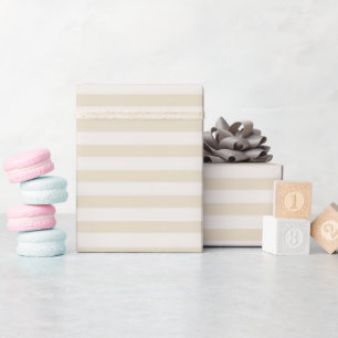 Regalo Marfil beige a rayas pequeño - Rollo de papel envu