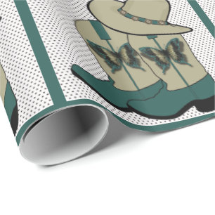 Regalo Mariposa Cowboy Boots Papel de relleno