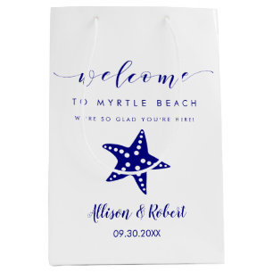 Regalo Mediana Bolsa De Bienvenida Starfish, Invitados A La Boda 