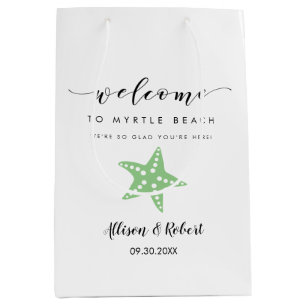 Regalo Mediana Bolsa De Bienvenida Starfish, Invitados A La Boda